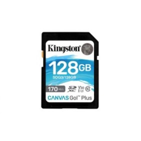 Sd card kingston 128gb canvas go plus clasa 10 uhs-i speed up to 170 mb/s