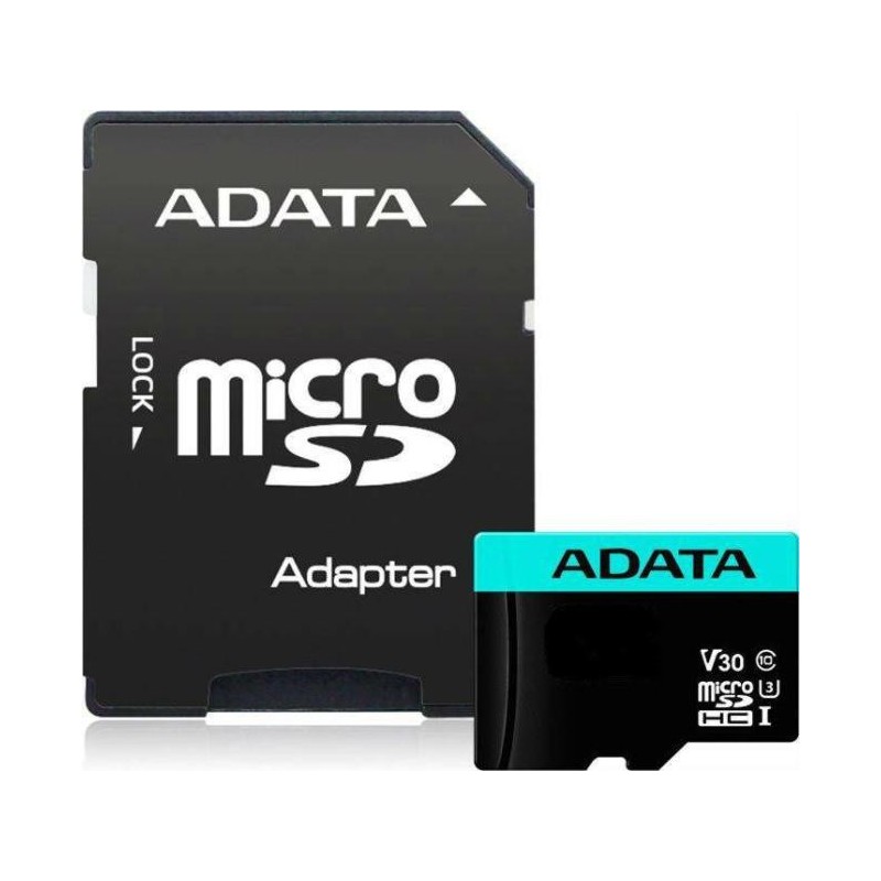 Micro secure digital card adata 256gb ausdx256gui3v30sha2-ra1 uhs-i class 10 sd 6.0r/w: up to 100/80mb/s