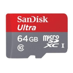 Micro secure digital card sandisk 64gb clasa 10 reading speed: 100mb/s