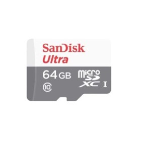 Micro secure digital card sandisk 64gb clasa 10 reading speed: 100mb/s + sd adapter