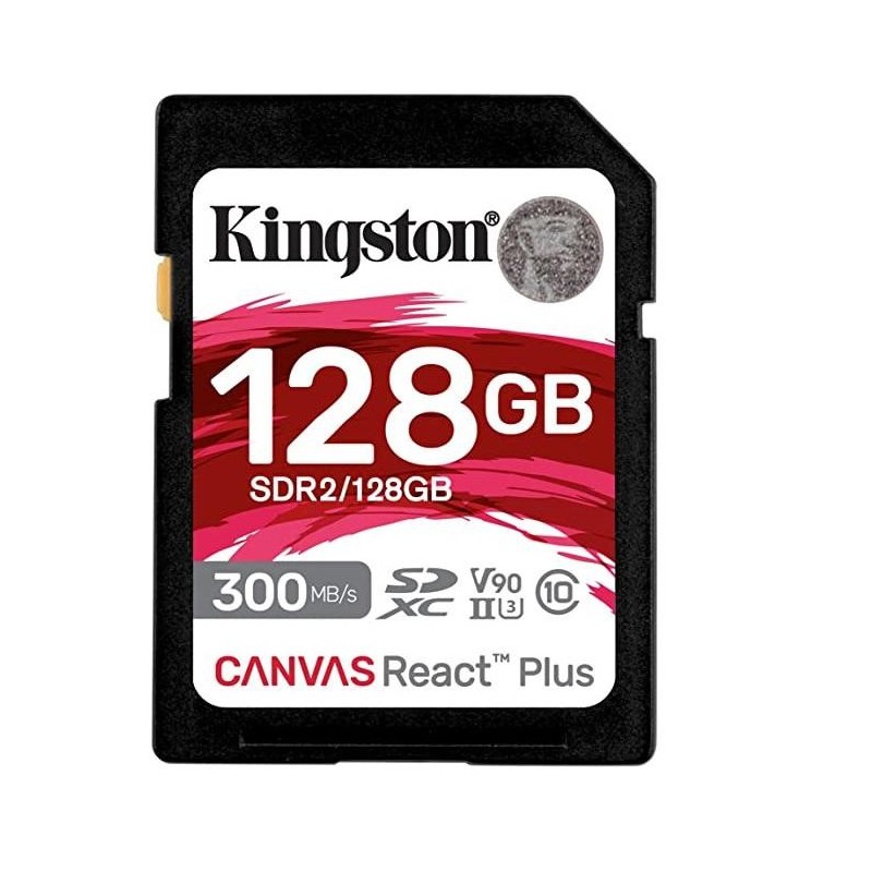 Sd card kingston 128gb canvas react plus sdhc card