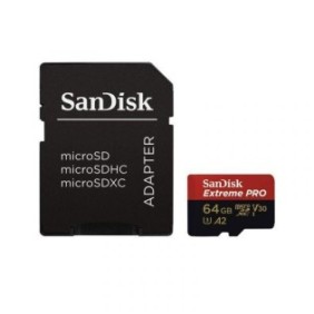 Micro secure digital card sandisk extreme 64gb clasa 10 r/w speed: 100mb/s/60mb/s include adaptor sd