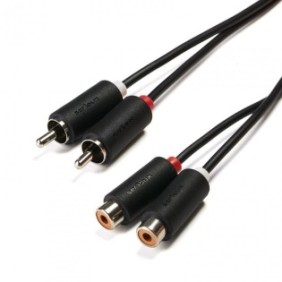 Cablu audio serioux 2 porturi rca tata - 2 porturi rca mama conductori 99.99% cupru