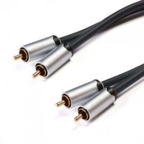 Cablu audio serioux premium gold 2 porturi rca tata - 2 porturi rca tata conductori