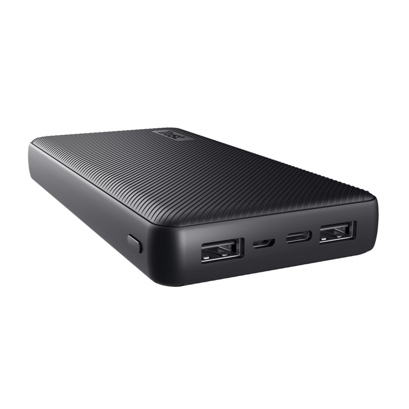 Baterie externa trust primo capacitate 20.000mah 3 porturi: 2x usb-a (putere iesire 12w) si 1x