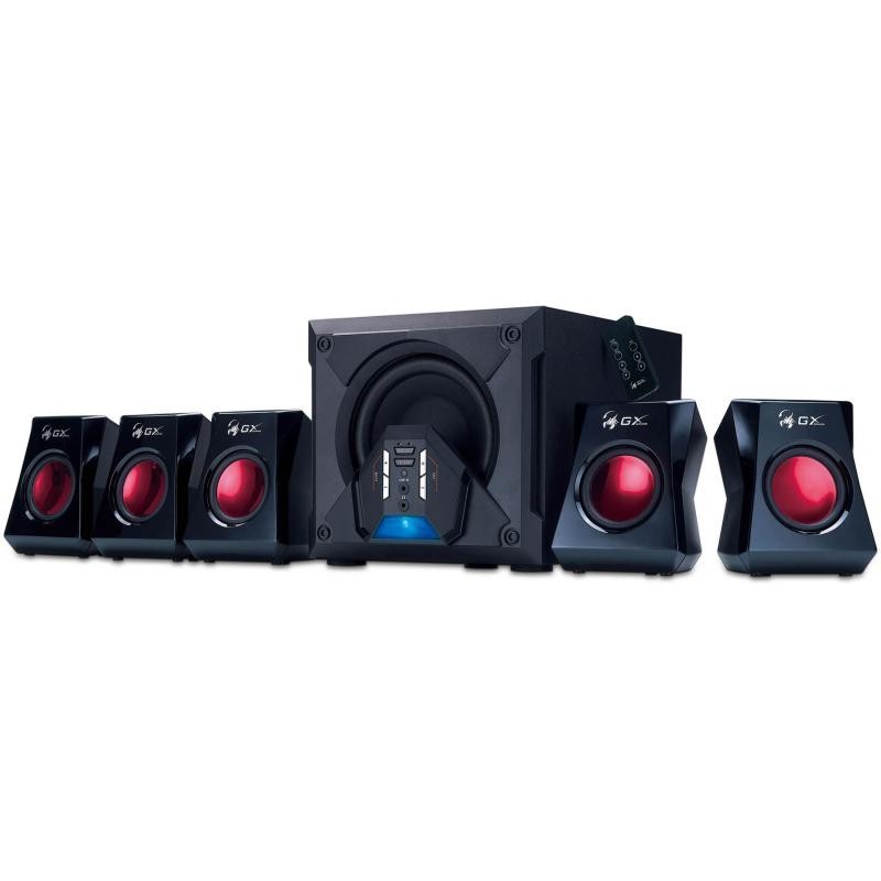 Boxe genius 5.1 sw-g5.1 3500 80w(subwoofer 30w+5 sateliti*10w)  negru gaming telecomanda fara fir