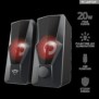 Boxe stereo trust gxt 610 argus red led 2.0 speaker  specifications general type of speaker