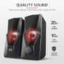 Boxe stereo trust gxt 610 argus red led 2.0 speaker  specifications general type of speaker