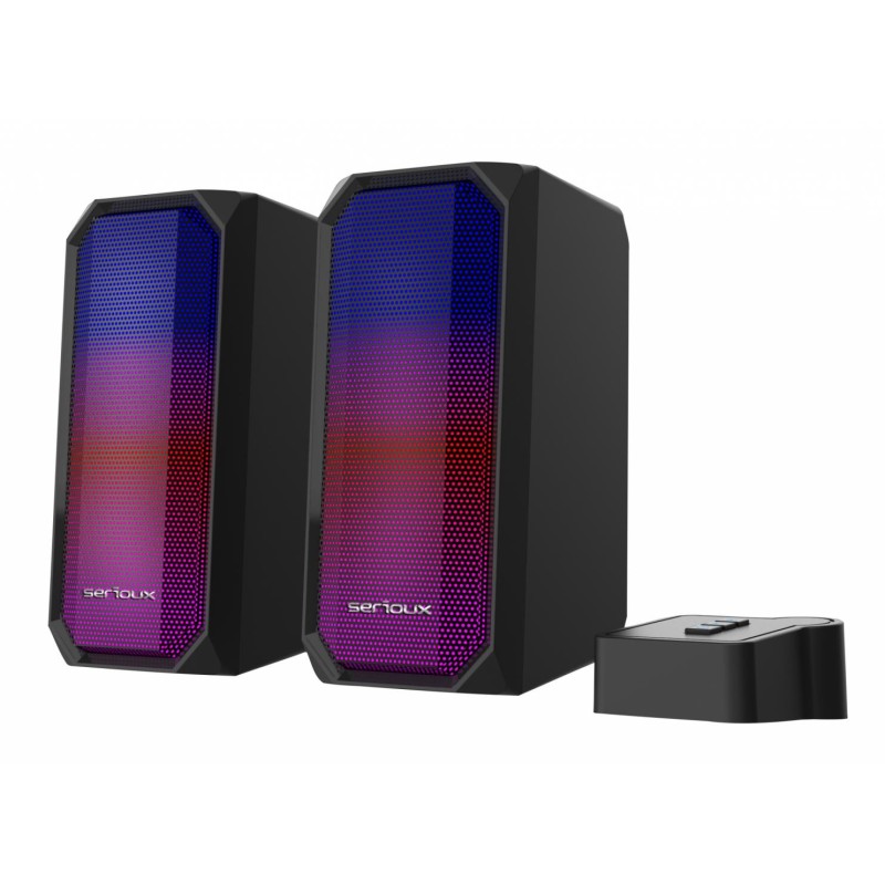 Boxe gaming 2.0 serioux kyro rgb functie dual mode bluetooth putere: 3w x 2 impedanță: