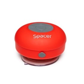 Boxa spacer ducky-red portabila 3w rms control volum acumulator 300mah microfon incorporat incarcare usb waterproof