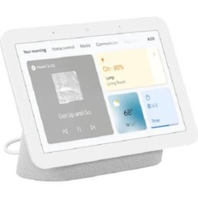 Boxa inteligenta google nest hub (2nd gen) 7 touchscreen wi-fi bluetooth 3 microfoane alb