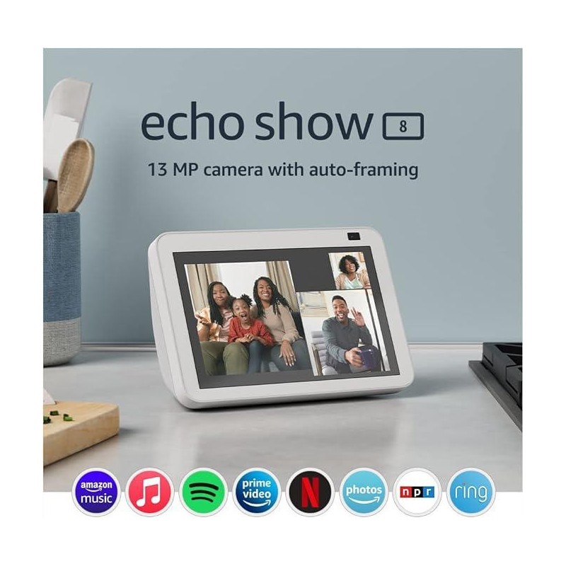 Amazon echo show 8 (2nd gen 2021 release) - glacier white