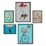 Set 5 tablouri decorative animale
material : rama din plastic grosime 2 cm tablou printat