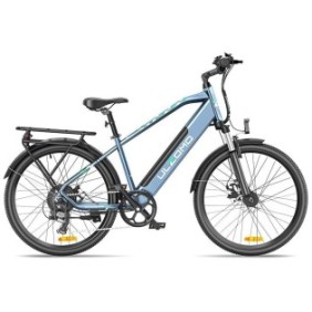 Bicicleta electrica ulzomo metro 26 e-bike 250w 36v 17ah autonomie 100km viteza maxima 25km/h blue