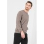 Bluza coton casual barbati taupe-m