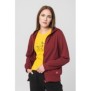 Hanorac coton casual femei burgundy-s