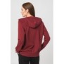 Hanorac coton casual femei burgundy-s