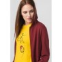 Hanorac coton casual femei burgundy-s