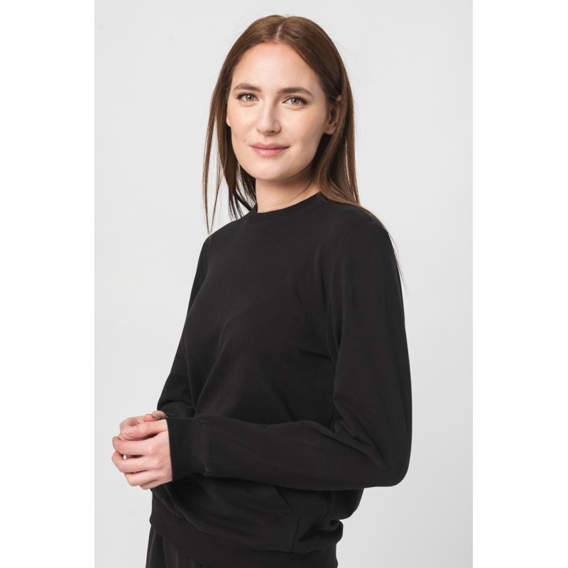 Bluza coton casual femei black-xl