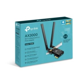 Tp-link adaptor pcle wi-fi 6 ax3000 wi-fi 6 cu bluetooth 5.2 archer tx55e 2× antene