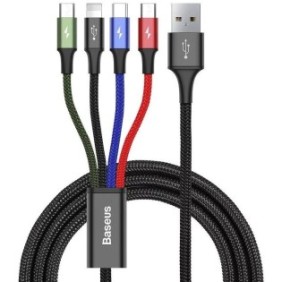 Cablu alimentare si date baseus fast charging data cable pt. smartphone 4 in 1 usb