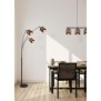 Lampadar reality davos excl.3xe14 comutator picior ↕ 185cm / ↔ 70cm / Ø 12cm metal/textil