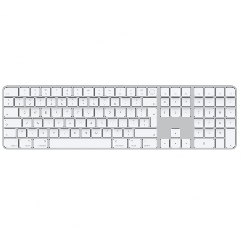 Apple magic keyboard (2021) with touch id and numeric keypad - romanian (2021) - silver