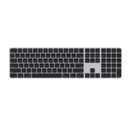 Apple magic keyboard w touch id and numeric keypad - silver with black keys -