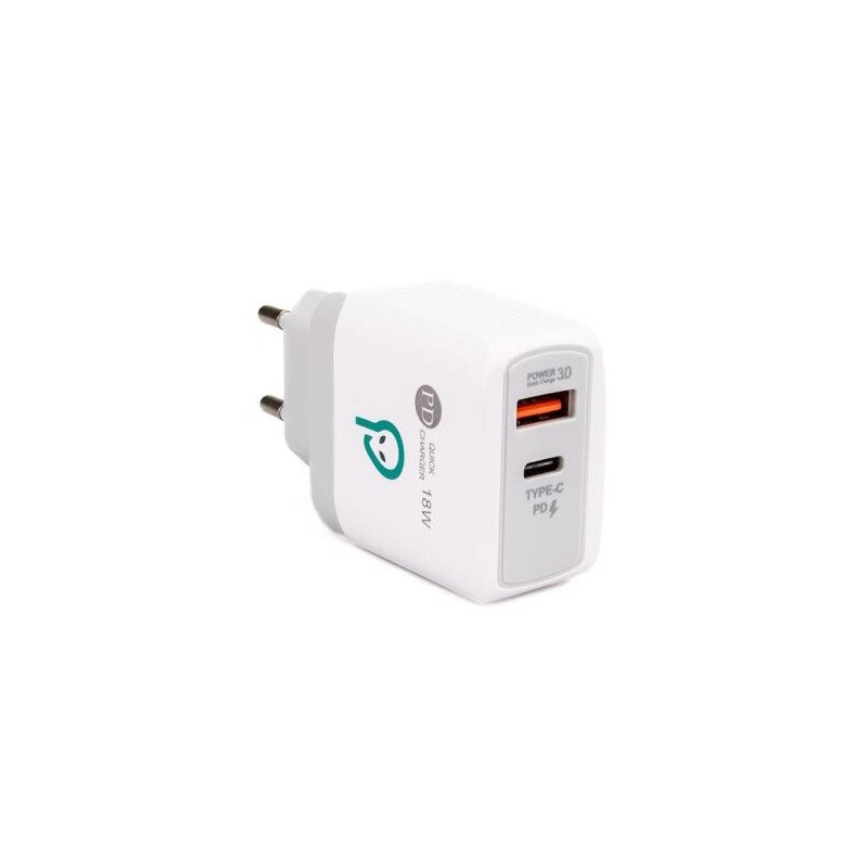 Alimentator auto spacer quick charge 18w usb type-c pd+ usb quick charge alb