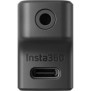 Insta360 microphone adapter ace/ace pro 1 x usb-c female input 1 x usb-c integrated male