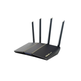 Asus wireless router rt-ax57 ax3000 2402 mbps+ 574 mbps dual-band-2.4 5ghz wi-fi 6 4 x