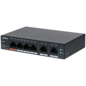 Dahua 6 port managed desktop switch cs4006-4et-60 interfata: port 1-4: 4 × rj-45 10/100 mbps