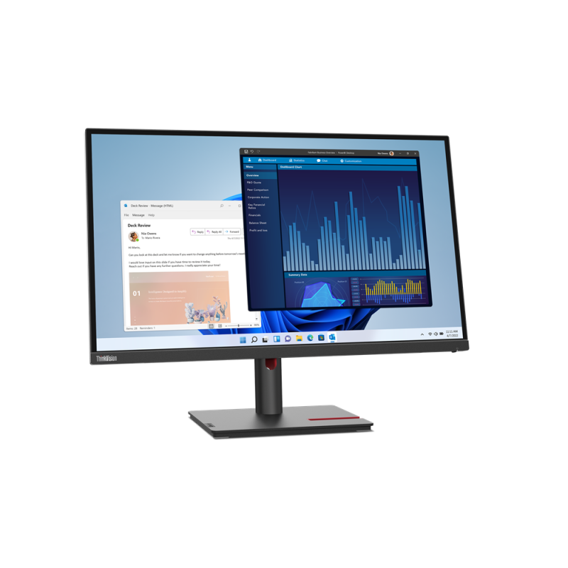 Monitor lenovo thinkvision t27h-30 qhd ips (2560x1440) anti-glare 16:9 brightness: 350 nits contrast ratio: 1000:1