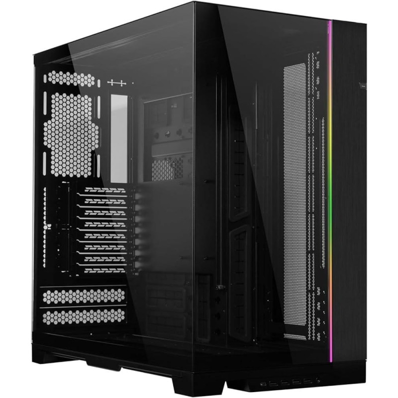 Carcasa pc lian li o11 dynamic evo xl full-tower - black no preinstalled fans tempered