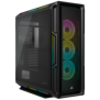 Carcasa corsair icue 5000t rgb tempered glass mid-tower atx expansion slots 7 vertical + 2