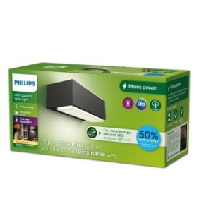 Aplica led pentru exterior philips stratosphere up&down 3.8w 800 lm lumina calda (2700k) ip44 203x76x93mm