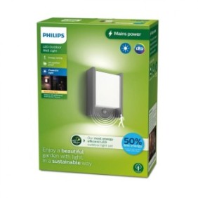 Aplica led pentru exterior cu senzor de miscare philips arbour 3.8w 800 lm lumina calda