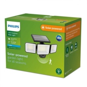 Lampa led solara pentru exterior cu senzor de miscare philips nysil 8.7w 4v lumina rece