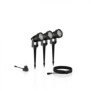 Kit 3 spoturi led pentru exterior cu spike philips caper garden link 3x1.5w 24v 3x180