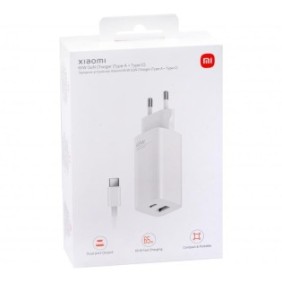Xiaomi mi 65w gan technology charger usb-a usb-c white