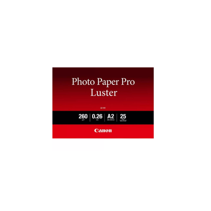 Hartie foto canon lu-101  pro  25 coli 260g-m2. a2 420 mm x 594 mm.