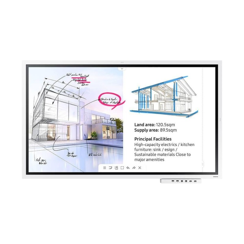 Display interactiv (tablă interactivă) samsung flip 2 wm65r 65 uhd 16/7 350nit new edge 60hz