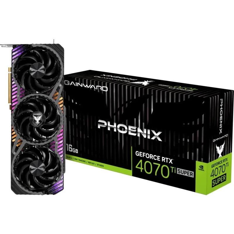 Placa video gainward geforce rtx™ 4070 ti super phoenix 16gb gddr6x 256 bit pcie gen4