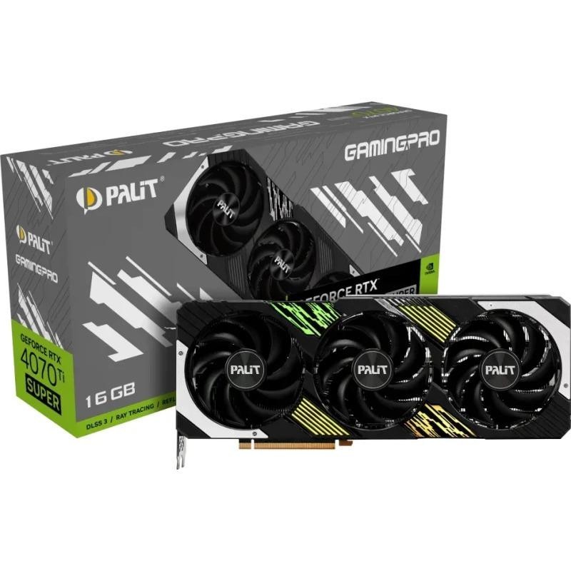 Placa video palit geforce rtx 4070ti super gamingpro 16gb gddr6x 256bit pcie 4.0 1x hdmi