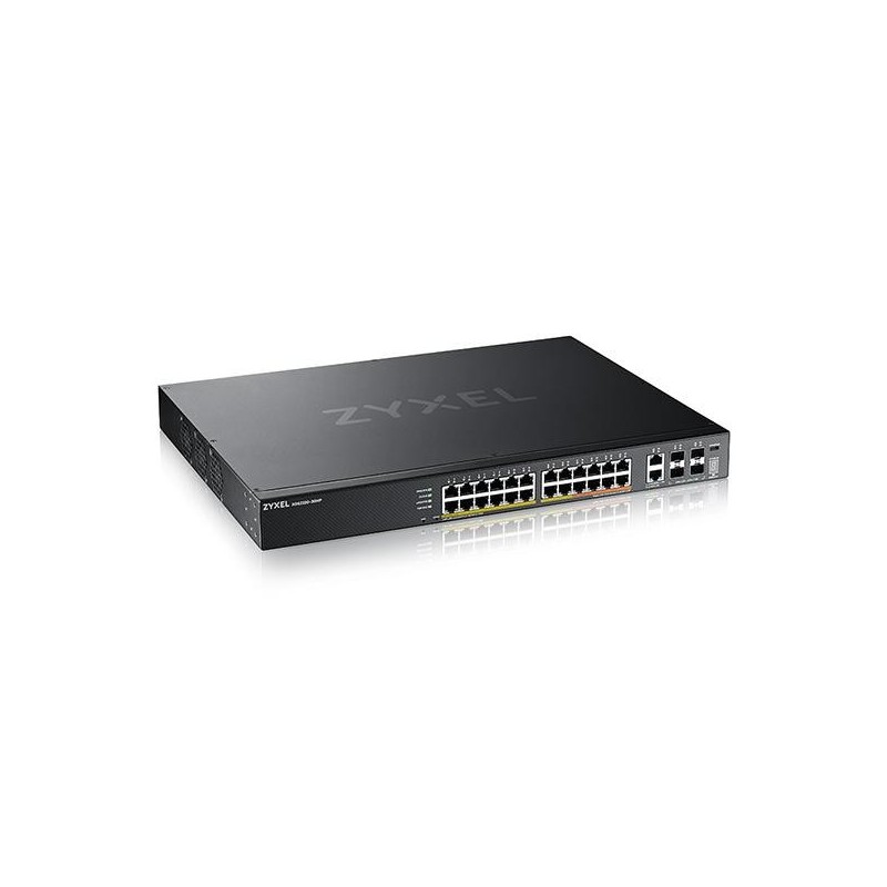 Zyxel xgs2220-30hp l3 access switch 400w poe 16xpoe+/10xpoe++ 24x1g rj45 2x10mg rj45 4x10g sfp+ uplink