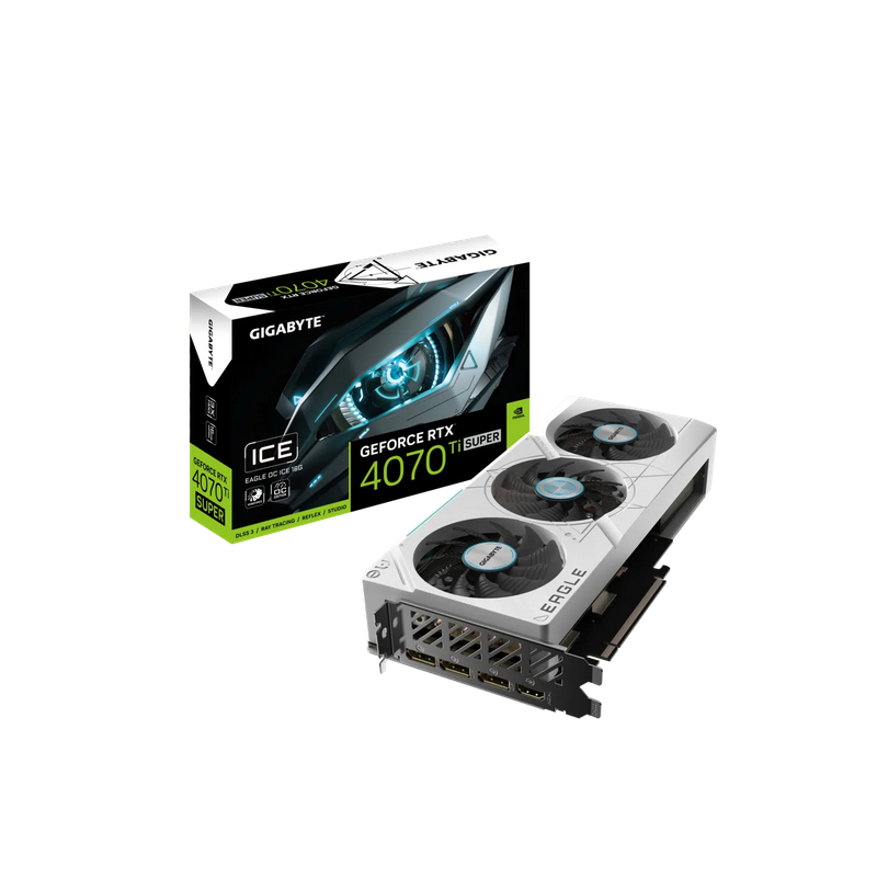 Placa video gigabyte geforce rtx 4070ti eagle super oc ice 16gb gddr6x 256 bit pcie