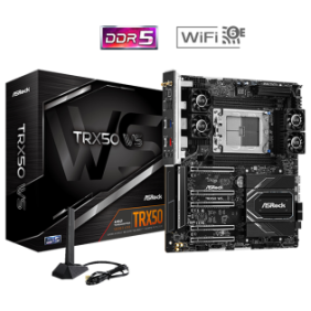 Placa de baza asrock amd trx50 ws str5 4xddr5 3x pcie 5.0 x16 slots 2x