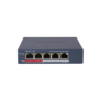 Switch poe hikvision ds-3e1105p-ei/m: 4 × 10/100 mbps poe port1 × 10/100 mbps rj45 port