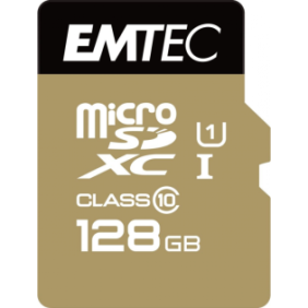 Micro sdhc emtec 128gb class 10 uhs-i  capacitate card 128gb  clasă viteză card 10   tip