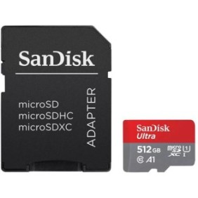 Card de memorie sandisk 512gb uhs-i class 10 80mb/s + adaptor